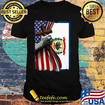 West virginia american flag cross happy independence day shirt