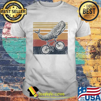 Whale mountain biking vintage retro Shirt
