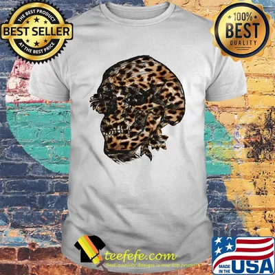 White skull leopard skin classic shirt