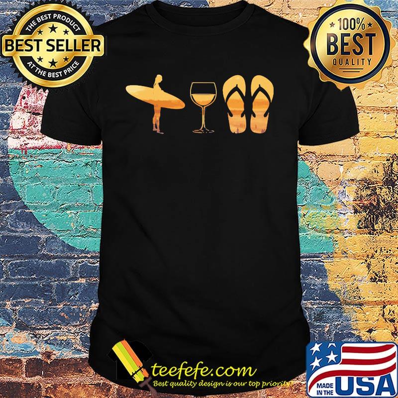 Windsurfing wine flip-flop classic shirt