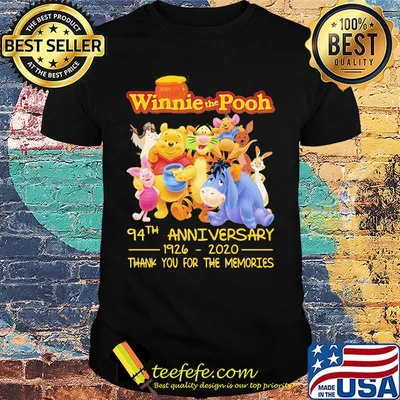 Winnie the pooh 94th anniversary 1926 2020 thank you for the memories shirt
