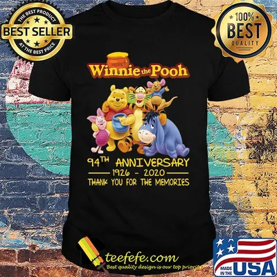 Winnie the pooh 94th anniversary 1926 2020 thank you for the memories shirt