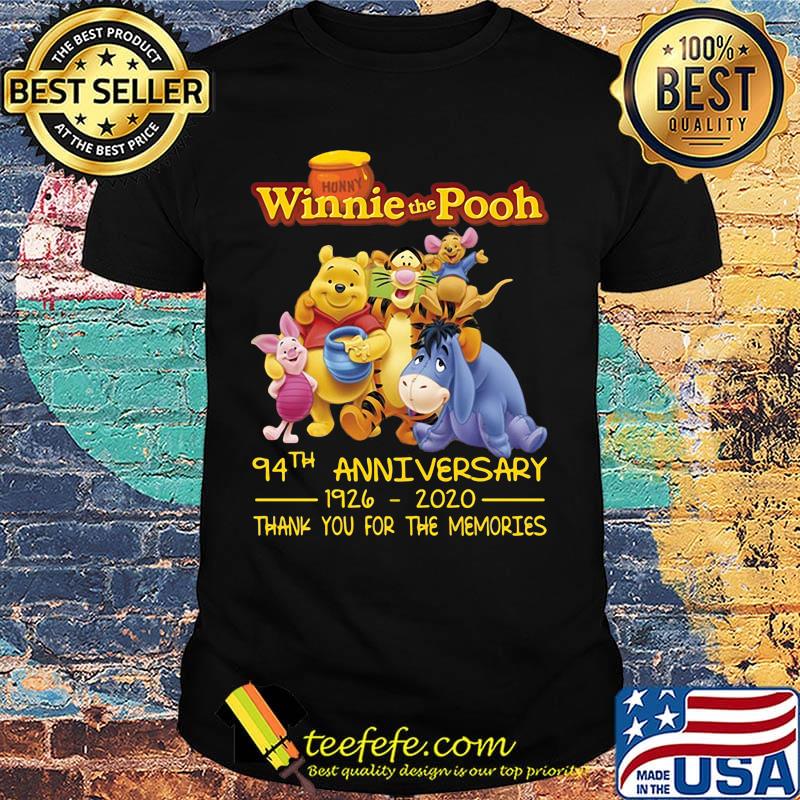 Winnie the pooh 94th anniversary 1926 2020 thank you for the memories shirt Winnie the pooh 94th anniversary 1926 2020 thank you for the memories shirt