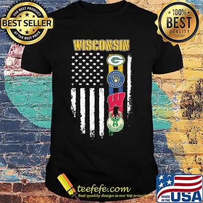 Wisconsin american flag independence day shirt