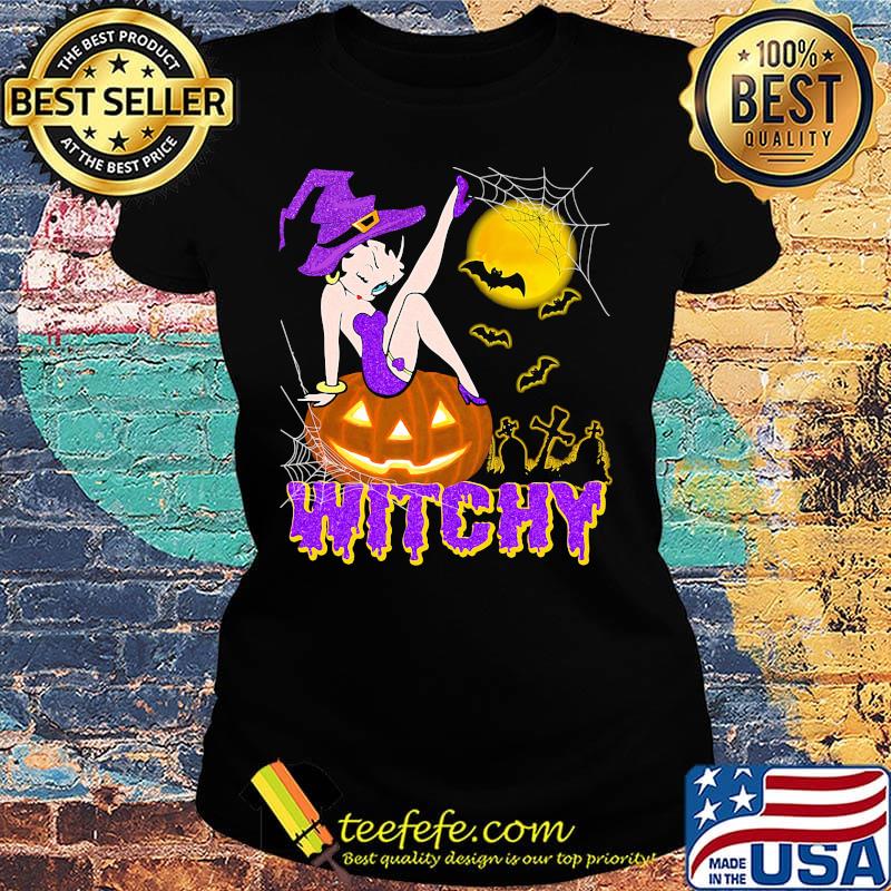 Witchy Betty Boop Halloween Shirt Ladies tee Witchy Betty Boop Halloween Shirt Ladies tee
