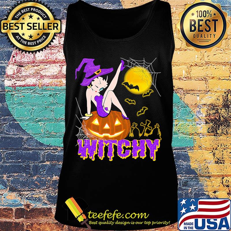 Witchy Betty Boop Halloween Shirt Tank top Witchy Betty Boop Halloween Shirt Tank top