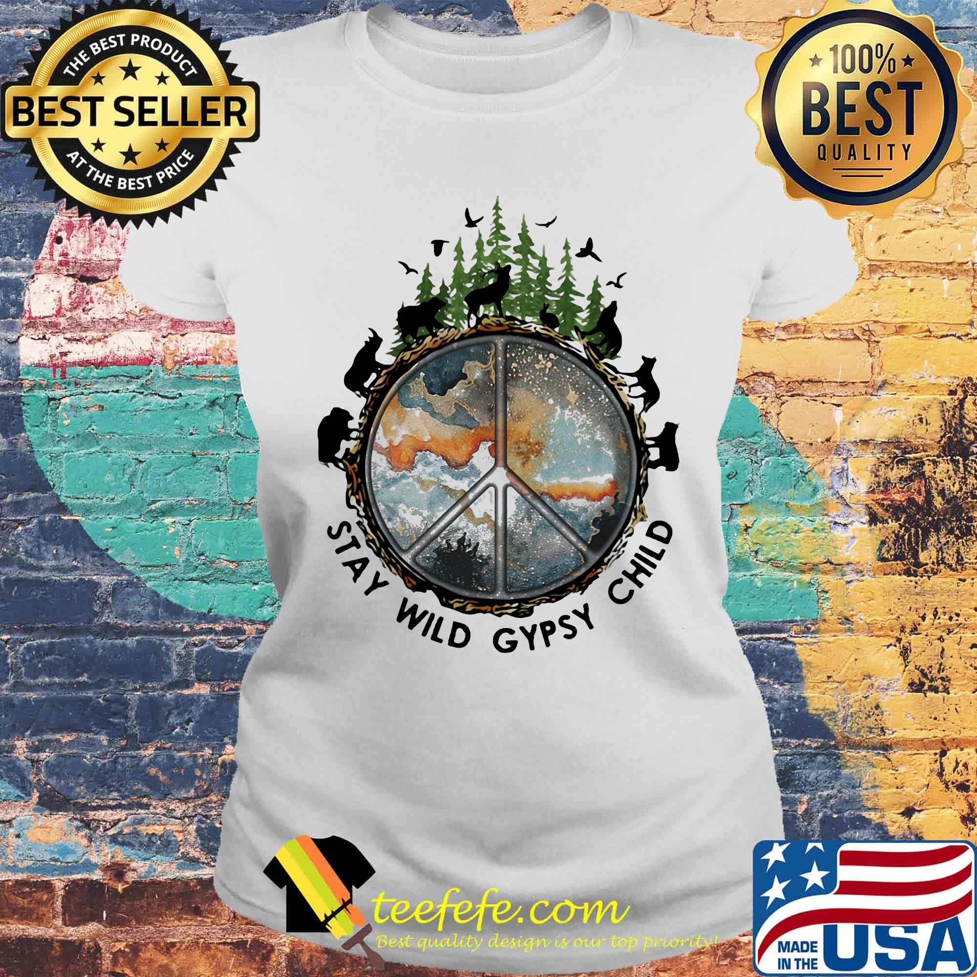 Wolf stay wild gypsy child s Laides tee Wolf stay wild gypsy child s Laides tee