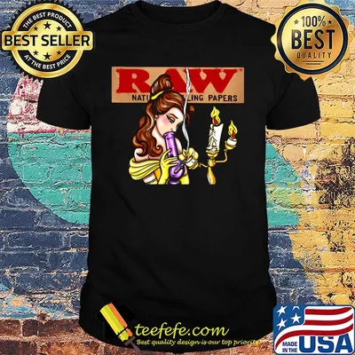 Woman smoking raw natural papers shirt