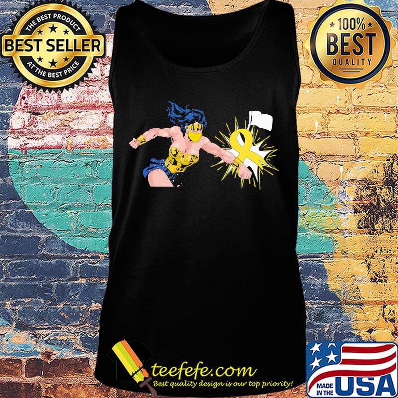 Wonder women punch Childhood Cancer Shirt Tank top Wonder women punch Childhood Cancer Shirt Tank top