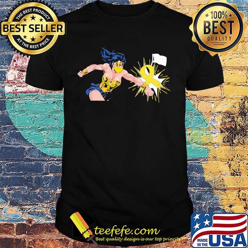 Wonder women punch Childhood Cancer Shirt