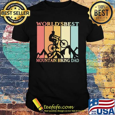 World's best mountain biking dad vintage shirt