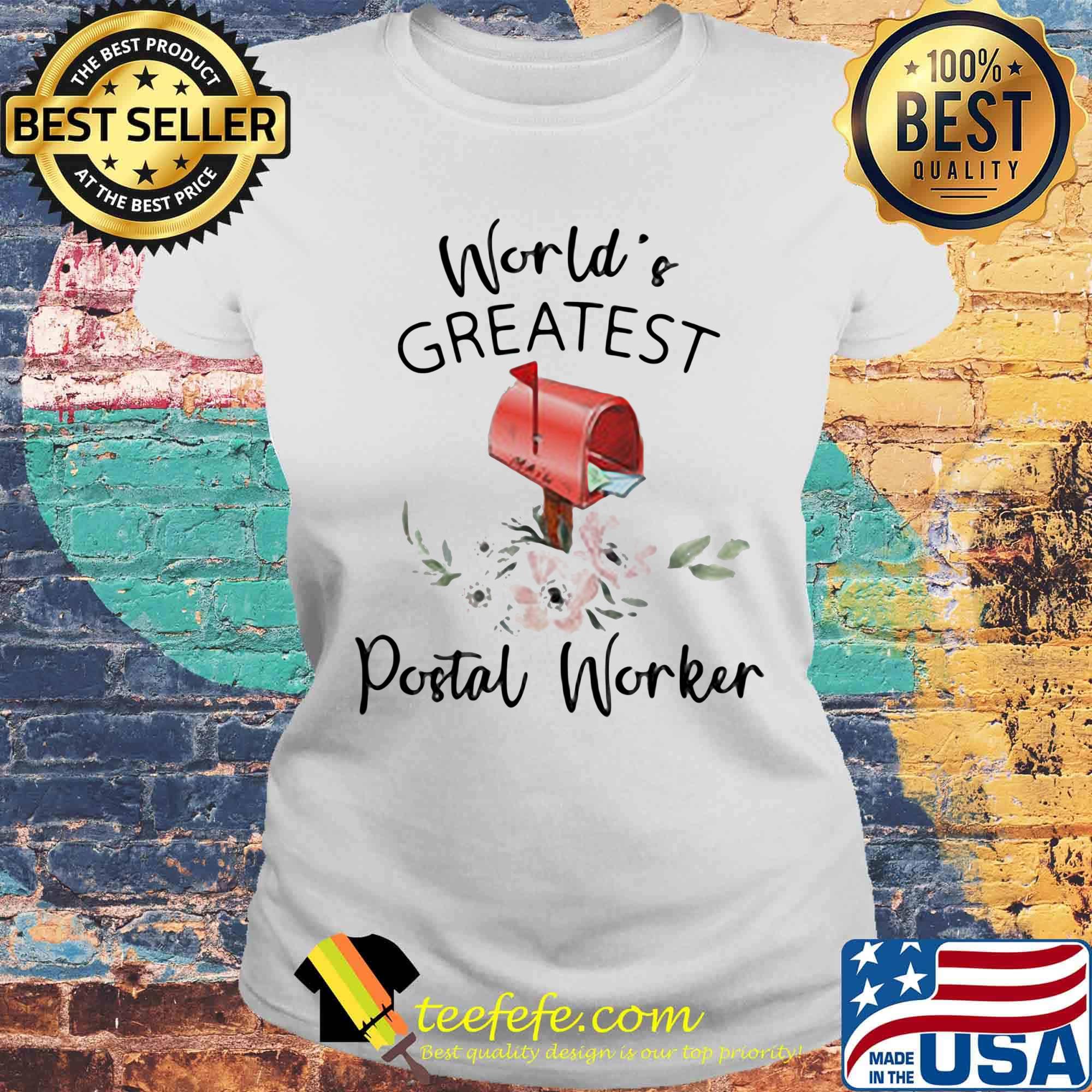 World's Greatest Postal Worker Mailbox Shirt Laides tee World's Greatest Postal Worker Mailbox Shirt Laides tee