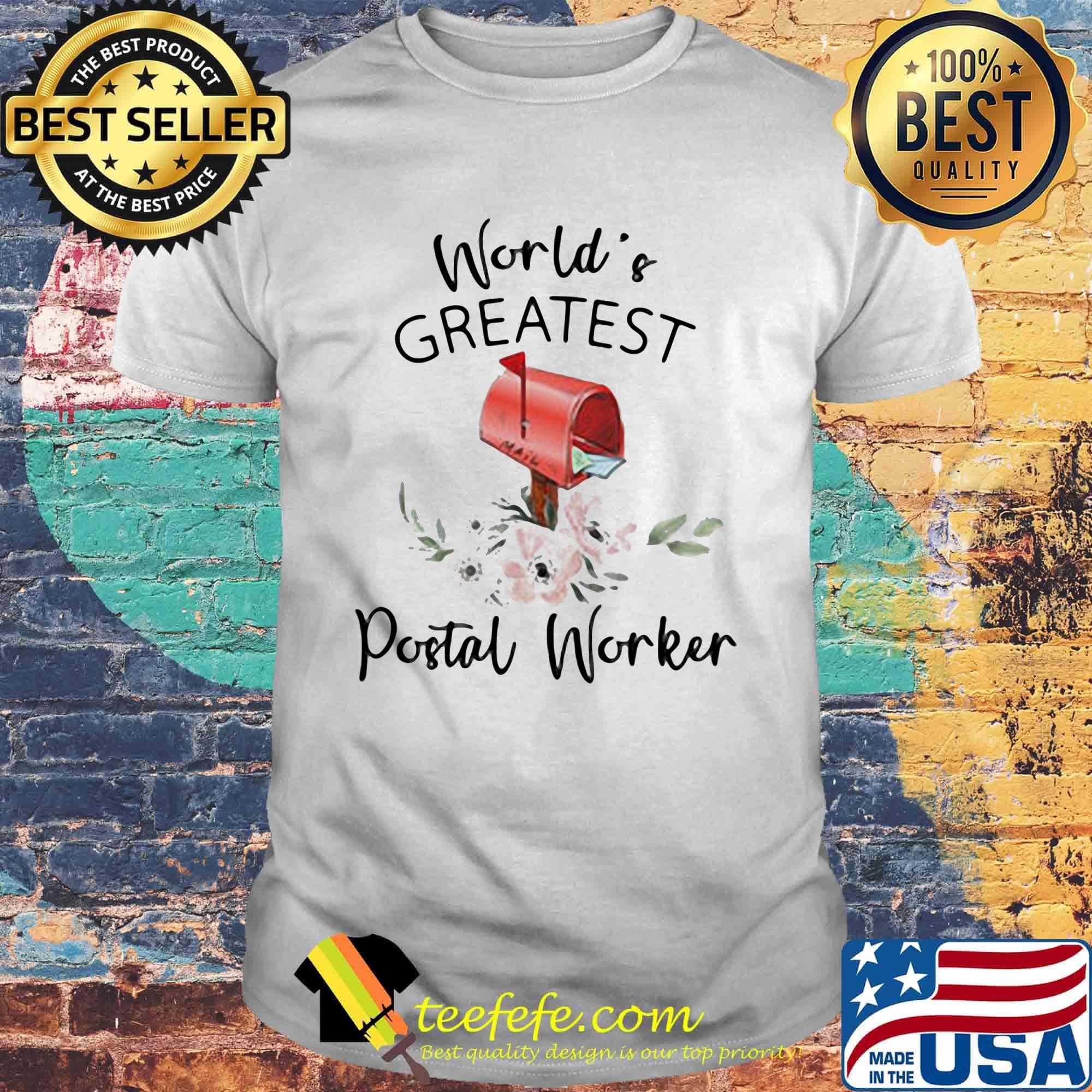 World's Greatest Postal Worker Mailbox Shirt World's Greatest Postal Worker Mailbox Shirt