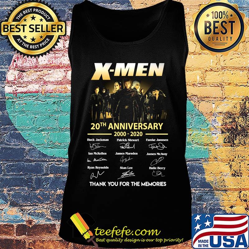 X-men 20th anniversary 2000 2020 thank you for the memories signatures s Tank top X-men 20th anniversary 2000 2020 thank you for the memories signatures s Tank top