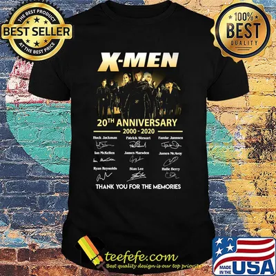 X-men 20th anniversary 2000 2020 thank you for the memories signatures shirt