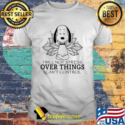 Yoga snoopy i will not stress over things i can't control shirt