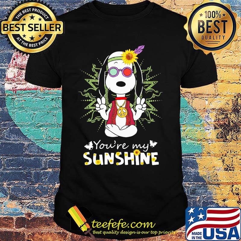 Yoga snoopy you're my sunshine sunflowers shirt