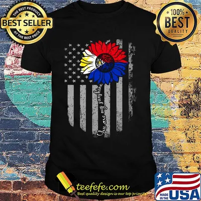 You are my sunshine sunflower american flag independence day shirt