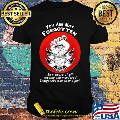 You are not forgotten in memory of all missing and murdered indigenous women and girl sunset shirt