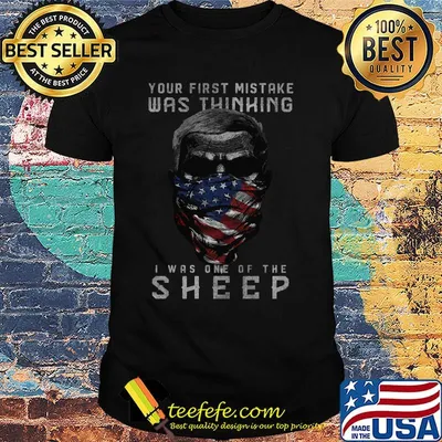 Your first mistake was thinking i was one of the sheep american flag independence day shirt