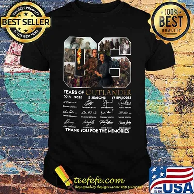 06 years of 2014 2002 outlander thank you for the memories signatures shirt