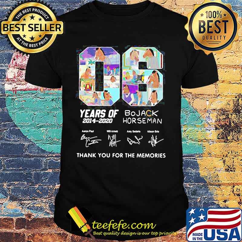 06 years of 2014 2020 bojack horseman thank you for the memories signatures shirt 06 years of 2014 2020 bojack horseman thank you for the memories signatures shirt