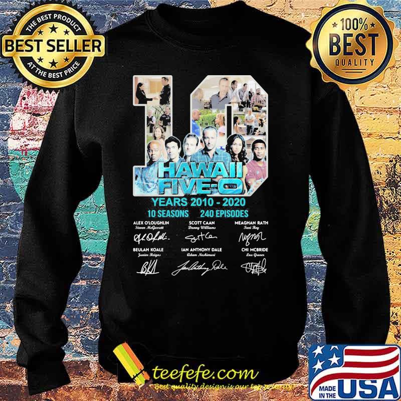 10 hawaii five-o years 2010 2020 10 seasons 240 episodes signatures s Sweater 10 hawaii five-o years 2010 2020 10 seasons 240 episodes signatures s Sweater