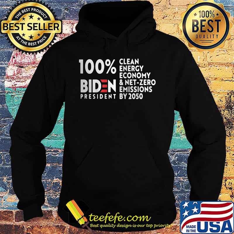 100% biden president clean energy economy and net-zero emissions by 2050 s Hoodie 100% biden president clean energy economy and net-zero emissions by 2050 s Hoodie