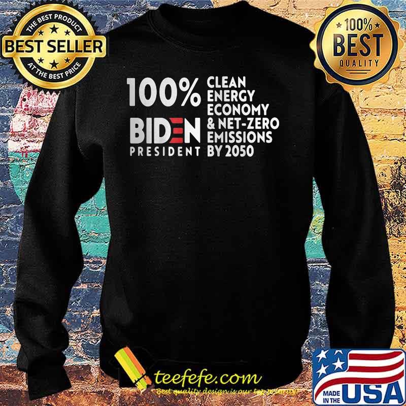 100% biden president clean energy economy and net-zero emissions by 2050 s Sweater 100% biden president clean energy economy and net-zero emissions by 2050 s Sweater
