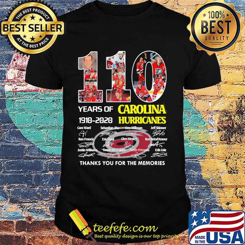 110 years of 1910 2020 carolina hurricanes thank you for the memories signatures shirt 110 years of 1910 2020 carolina hurricanes thank you for the memories signatures shirt
