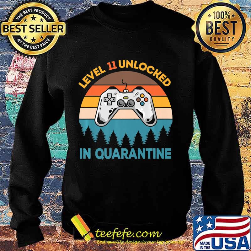 11th Birthday Level 11 Unlocked 11 Yrs Old Quarantine 2020 Premium T-Shirt Sweater 11th Birthday Level 11 Unlocked 11 Yrs Old Quarantine 2020 Premium T-Shirt Sweater