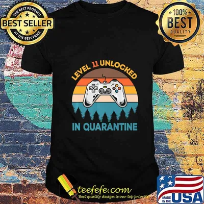 11th Birthday Level 11 Unlocked 11 Yrs Old Quarantine 2020 Premium T-Shirt