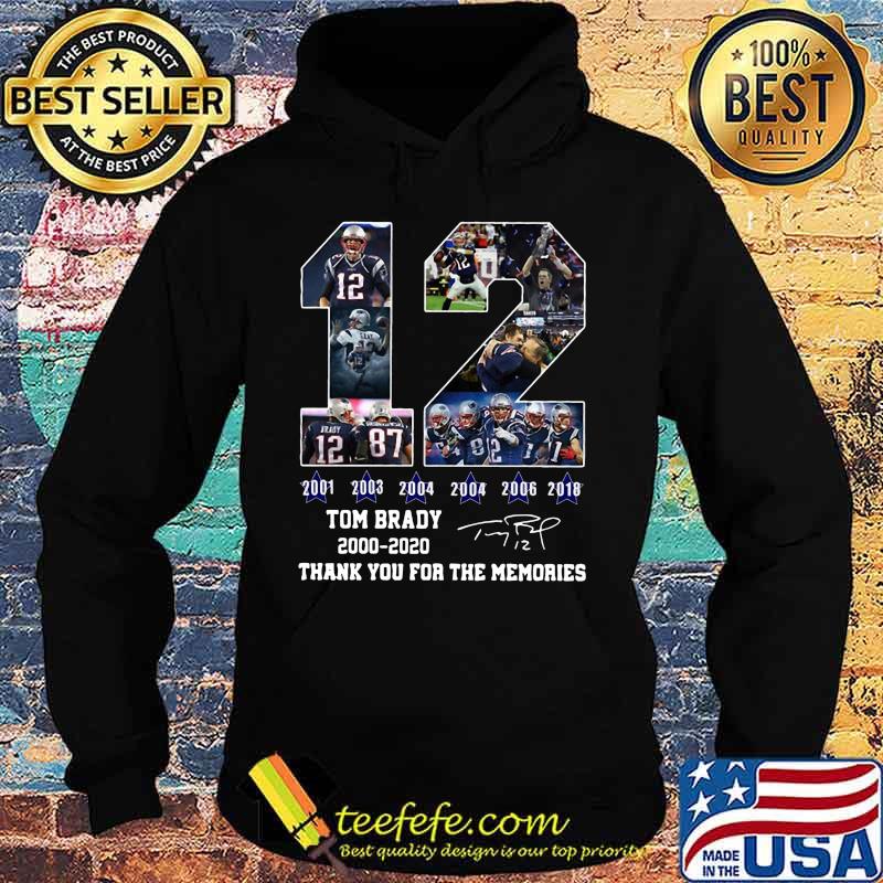 12 tom brady 2000 2020 thank you for the memories signature s Hoodie 12 tom brady 2000 2020 thank you for the memories signature s Hoodie