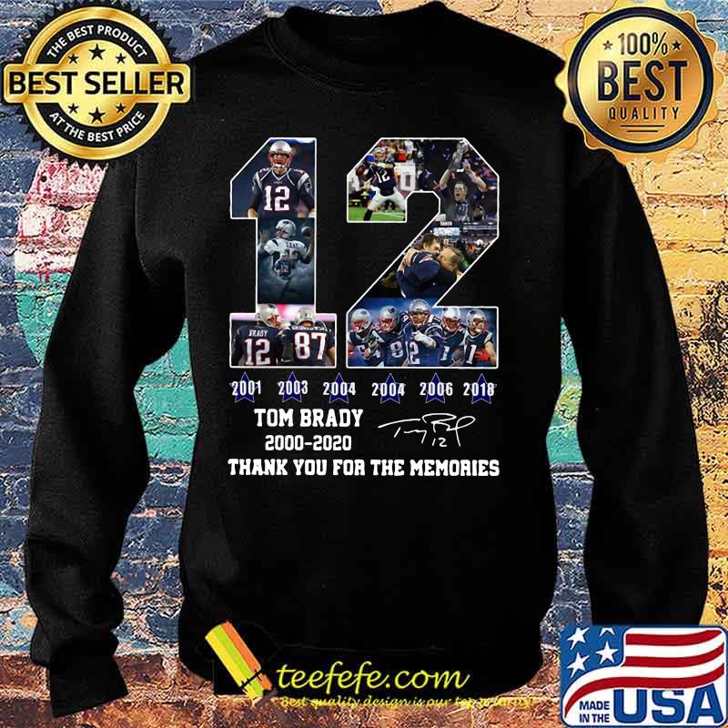 12 tom brady 2000 2020 thank you for the memories signature s Sweater 12 tom brady 2000 2020 thank you for the memories signature s Sweater