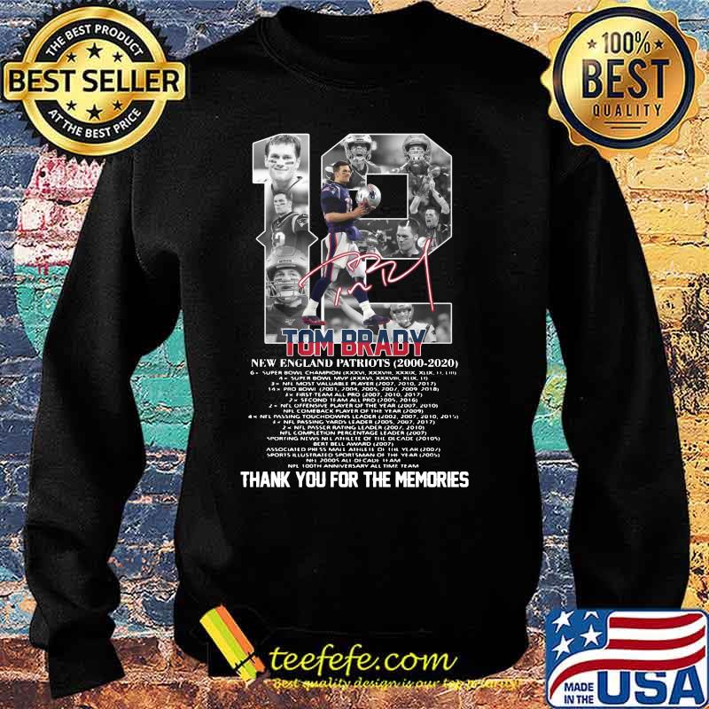 12 tom brady new england patriots 2000 2020 thank you for the memories signatures s Sweater 12 tom brady new england patriots 2000 2020 thank you for the memories signatures s Sweater