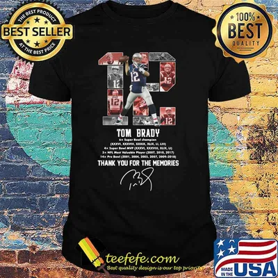 12 tom brady new england patriots thank you for the memories signatures shirt