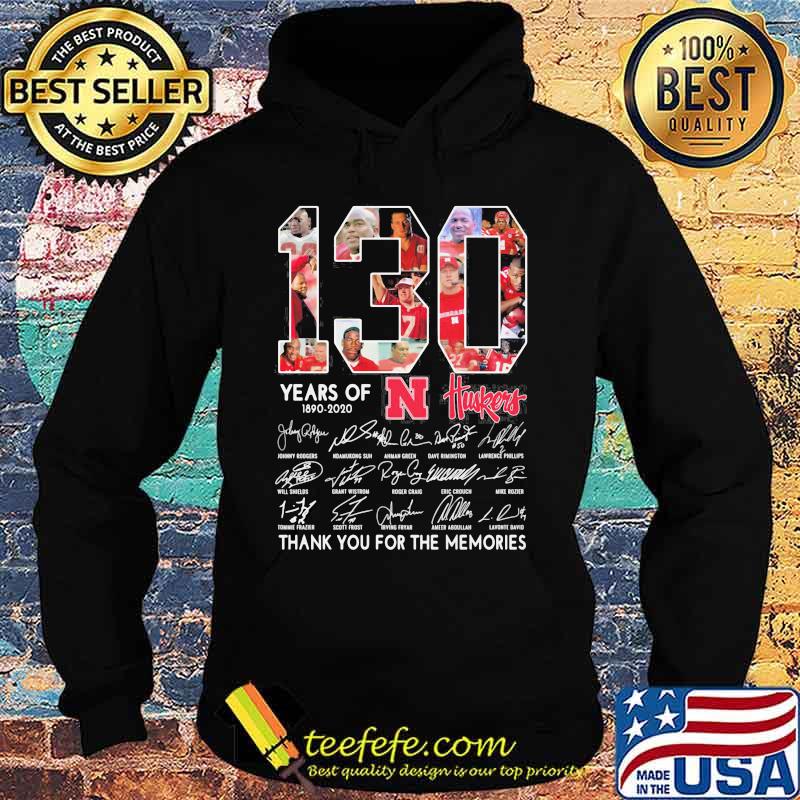 130 years of 1890 2020 nebraska cornhuskers thank you for the memories signatures s Hoodie 130 years of 1890 2020 nebraska cornhuskers thank you for the memories signatures s Hoodie