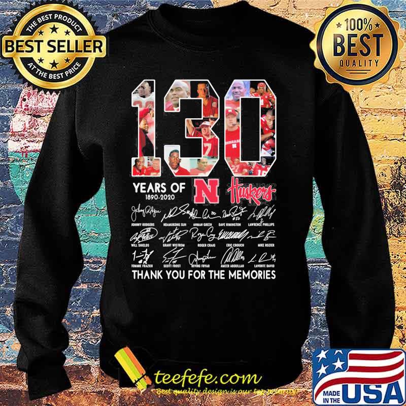 130 years of 1890 2020 nebraska cornhuskers thank you for the memories signatures s Sweater 130 years of 1890 2020 nebraska cornhuskers thank you for the memories signatures s Sweater