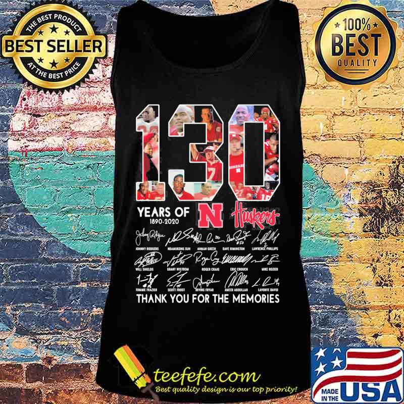 130 years of 1890 2020 nebraska cornhuskers thank you for the memories signatures s Tank top 130 years of 1890 2020 nebraska cornhuskers thank you for the memories signatures s Tank top