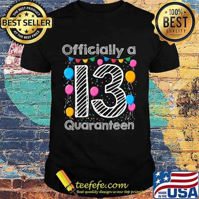 13th birthday officially a quaranteen teenager 13 years old T-Shirt