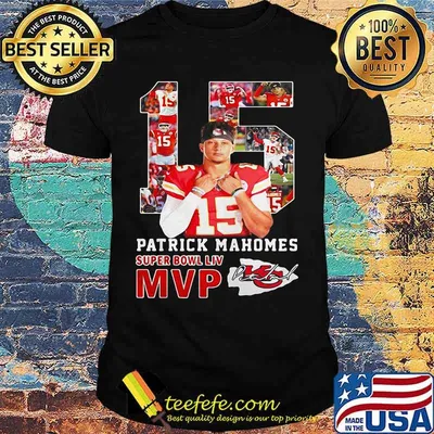 15 patrick mahomes super bowl liv mvp kansas city chiefs football signatures shirt