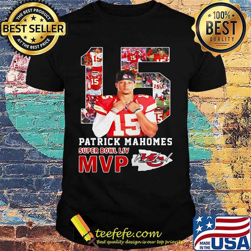 15 patrick mahomes super bowl liv mvp kansas city chiefs football signatures shirt