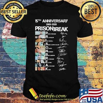 15th anniversary 2005 2020 prison break signatures shirt