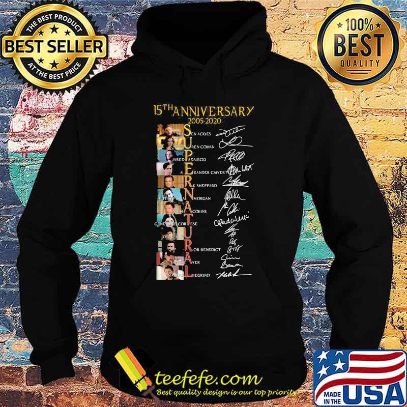 15th anniversary 2005 2020 supernatural characters signatures s Hoodie 15th anniversary 2005 2020 supernatural characters signatures s Hoodie