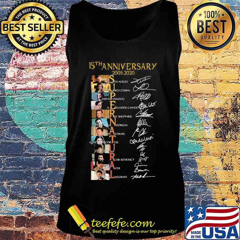 15th anniversary 2005 2020 supernatural characters signatures s Tank top 15th anniversary 2005 2020 supernatural characters signatures s Tank top