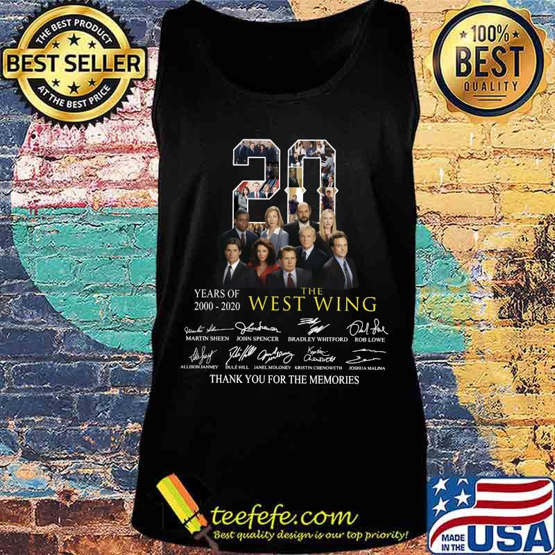 20 years of 2000 2020 the west wing thank you for the memories signatures s Tank top 20 years of 2000 2020 the west wing thank you for the memories signatures s Tank top