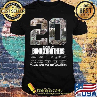20 years of band of brothers thank you for the memories signatures shirt
