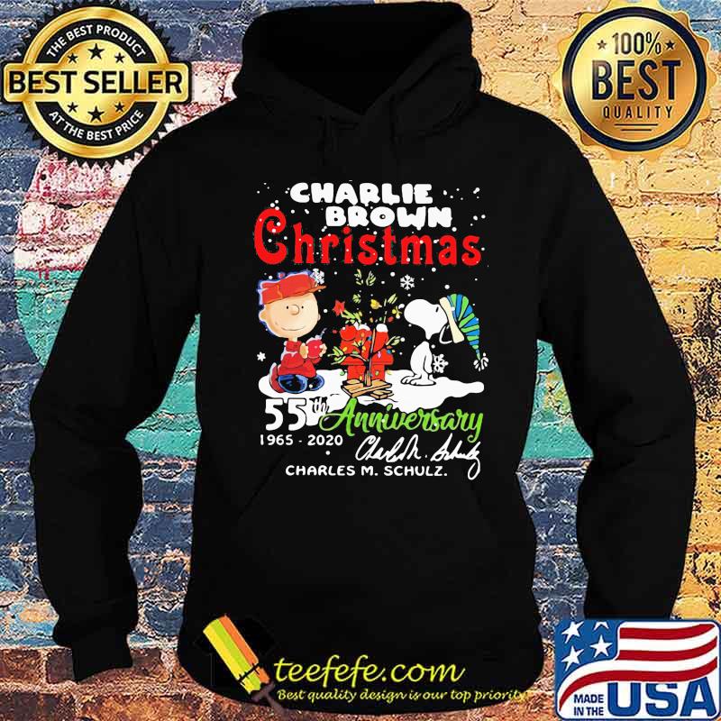 2020 A Charlie Brown Christmas 55th anniversary 1965-2020 signed Charles M.Schulz signature s Hoodie 2020 A Charlie Brown Christmas 55th anniversary 1965-2020 signed Charles M.Schulz signature s Hoodie