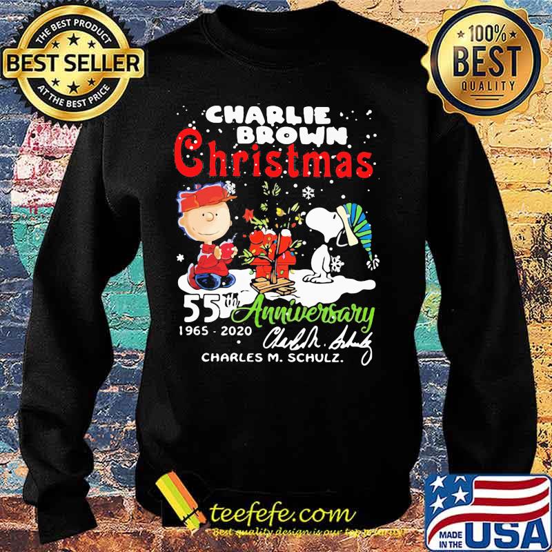 2020 A Charlie Brown Christmas 55th anniversary 1965-2020 signed Charles M.Schulz signature s Sweater 2020 A Charlie Brown Christmas 55th anniversary 1965-2020 signed Charles M.Schulz signature s Sweater