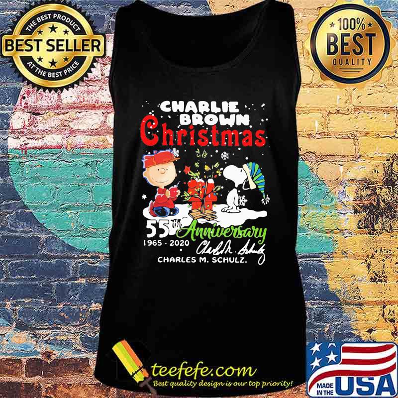 2020 A Charlie Brown Christmas 55th anniversary 1965-2020 signed Charles M.Schulz signature s Tank top 2020 A Charlie Brown Christmas 55th anniversary 1965-2020 signed Charles M.Schulz signature s Tank top